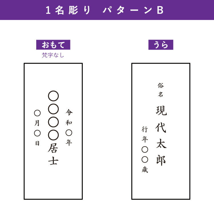 位牌 『 メンヒ 4.5寸 』