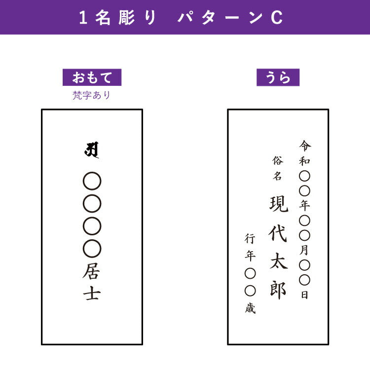 位牌 『 メンヒ 4.5寸 』