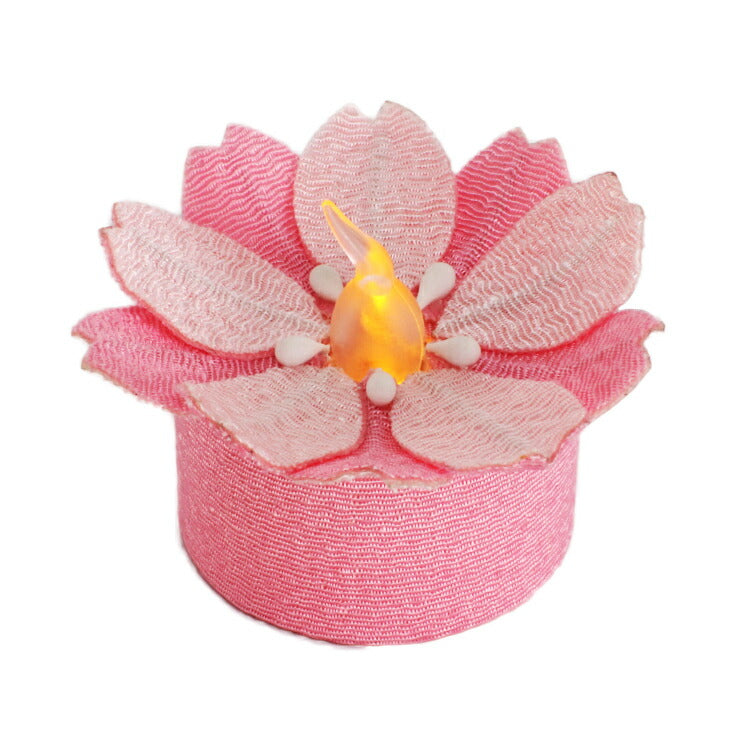 仏具 『 ちりめんキャンドル Sakura LED 』