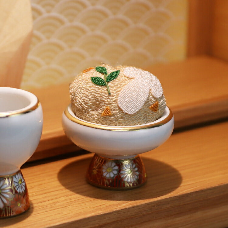 お供え 『 ちりめん飾り 松茸ご飯 』