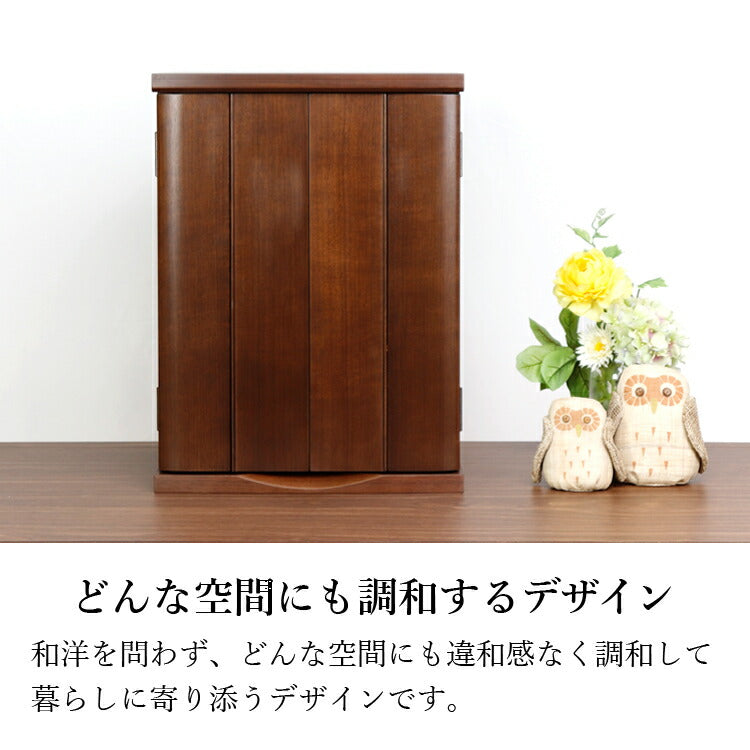 仏壇仏具セット 『 カーム ダーク+仏具 クリスタル仏具 5具足(7点セット) 』