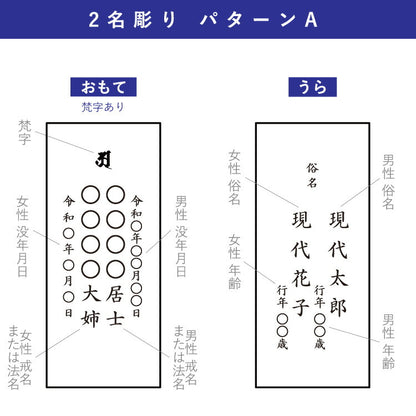 位牌 『 メンヒ 4.5寸 』