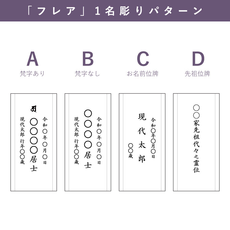 位牌 『 フレア Ｓ 』