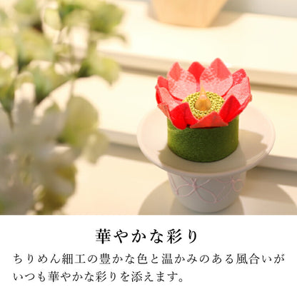 仏具 『 ちりめんキャンドル　Hasu　LED 』
