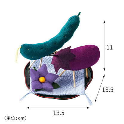 お供え 『 盆飾り盆提灯エクレレピンク ちりめんセット 』